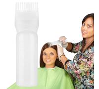 Bollisate Botella de tinte para el cabello, con escala portátil, peine para teñir el cabello, aplica el tinte rápida y uniformemente, aplicación sin complicaciones, reutilizable para teñir el cabello