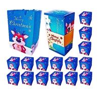 Bollisate Cajas de Navidad,Contenedor De Caramelos Saltarines Envueltos Para Fiestas Navideñas | Bolsas Vacías para Galletas Fiestas de Cumpleaños Bodas Regalos Familiares