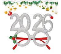Bollisate Gafas Divertidas de Navidad - 2026 Accesorios De Gafas - Lentes Para Foto Booth - Para Niños Adolescentes Adultos Cena De Oficina Villancicos Evento Temático Desfile Navideño Año