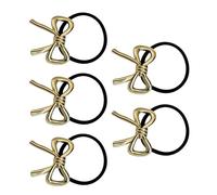 Bollisate Lazos para el cabello con moños | 5 Piezas De Accesorios De Metal - Bandas Para El Pelo Que No Causan Daño - Para Compras Viajes Fiesta Salidas Informales Fiestas Bodas Escuela Mujeres Niñas