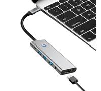 Bollisate USB C Hub de Expansión | Adaptador USB C Multipuerto Portátil | Estación de Expansión para Transferencia de Datos para Estudiantes Oficinas Reuniones de Trabajo y Entusiastas de la