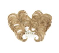 Bollo de pelo desordenado Moño sintético desordenado for mujer, peine lateral con Clip, moño de pelo Natural, liso, versátil, estilos ajustables Pieza de pelo de moño para mujer(Natural Blonde)