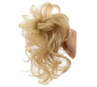 Bollo de pelo desordenado Piezas de moño de pelo rizado ondulado for mujer, moño desordenado, pieza de pelo sintético despeinado, extensión de moños for el cabello, banda elástica for el cabello Posti