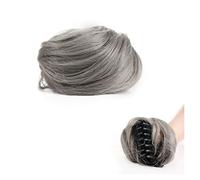 Bollos desordenados de cabello humano 1 piezas postizos Updo moño de ballet for mujeres Grils garra Clip en moño de pelo desordenado extensiones de moño de pelo falso Clip en moño de rosquilla moño si