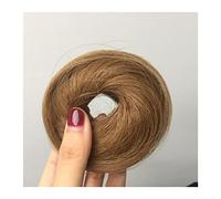 Bollos desordenados de cabello humano Coletero de cola de caballo for mujer, moño de cabello humano, moño desordenado, moño de rosquilla con goma elástica, 1/2 Uds. Pieza de pelo de moño (Size : 1 Pi