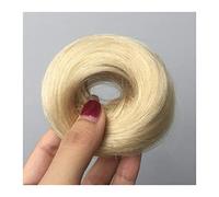 Bollos desordenados de cabello humano Coletero de cola de caballo for mujer, moño de cabello humano, moño desordenado, moño de rosquilla con goma elástica, 1/2 Uds. Pieza de pelo de moño (Size : 2 Pi