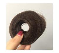 Bollos desordenados de cabello humano Coletero de cola de caballo for mujer, moño de cabello humano, moño desordenado, moño de rosquilla con goma elástica, 1/2 Uds. Pieza de pelo de moño (Size : 2 Pi