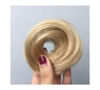 Bollos desordenados de cabello humano Coletero de cola de caballo for mujer, moño de cabello humano, moño desordenado, moño de rosquilla con goma elástica, 1/2 Uds. Pieza de pelo de moño (Size : 1 Pi