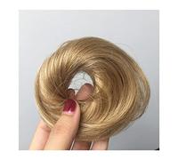 Bollos desordenados de cabello humano Coletero de cola de caballo for mujer, moño de cabello humano, moño desordenado, moño de rosquilla con goma elástica, 1/2 Uds. Pieza de pelo de moño (Size : 1 Pi