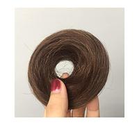 Bollos desordenados de cabello humano Coletero de cola de caballo for mujer, moño de cabello humano, moño desordenado, moño de rosquilla con goma elástica, 1/2 Uds. Pieza de pelo de moño (Size : 1 Pi