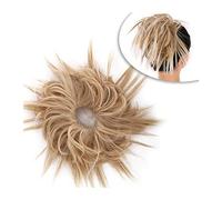 Bollos desordenados de cabello humano Extensión de cabello con moño desordenado, con banda de goma elástica, moño ondulado, moño sintético, extensiones de cola de caballo for mujer Pieza de pelo de mo