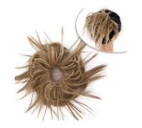 Bollos desordenados de cabello humano Extensión de cabello con moño desordenado, con banda de goma elástica, moño ondulado, moño sintético, extensiones de cola de caballo for mujer Pieza de pelo de mo