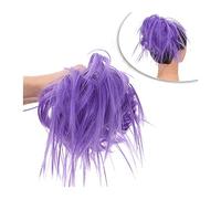Bollos desordenados de cabello humano Extensión de cabello con moño desordenado, con banda de goma elástica, moño ondulado, moño sintético, extensiones de cola de caballo for mujer Pieza de pelo de mo