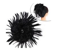 Bollos desordenados de cabello humano Extensión de cabello con moño desordenado, con banda de goma elástica, moño ondulado, moño sintético, extensiones de cola de caballo for mujer Pieza de pelo de mo