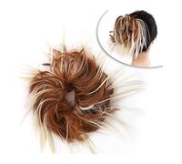 Bollos desordenados de cabello humano Extensión de cabello con moño desordenado, con banda de goma elástica, moño ondulado, moño sintético, extensiones de cola de caballo for mujer Pieza de pelo de mo