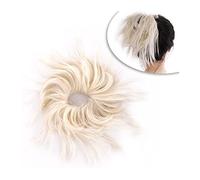 Bollos desordenados de cabello humano Extensión de cabello con moño desordenado, con banda de goma elástica, moño ondulado, moño sintético, extensiones de cola de caballo for mujer Pieza de pelo de mo