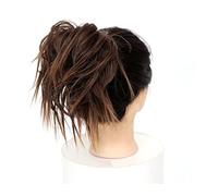 Bollos desordenados de cabello humano Extensiones de cabello sintético, postizo de moño for mujer, moño desordenado, extensión de cabello con banda elástica, extensiones de moño ondulado Updo despeina