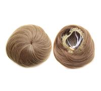 Bollos desordenados de cabello humano Extensiones de moño for mujer, moños for el cabello, cola de caballo con cordón, pieza de cabello, moño Updo, Clip en coleteros, postizos, cabello liso sintético