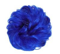 Bollos desordenados de cabello humano Extensiones de pelo de moño desordenado, postizo de moño sintético ondulado rizado con banda de goma, moño de pelo de donut for mujeres y niñas Pieza de pelo de m