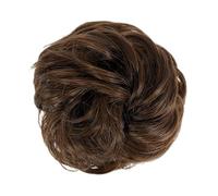 Bollos desordenados de cabello humano Extensiones de pelo sintético rizado con moño de donut, banda elástica for el pelo, moño recogido, esponjoso y desordenado, moño for el pelo, extensiones de pelo