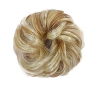 Bollos desordenados de cabello humano Extensiones de pelo sintético rizado con moño de donut, banda elástica for el pelo, moño recogido, esponjoso y desordenado, moño for el pelo, extensiones de pelo