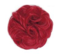 Bollos desordenados de cabello humano Extensiones de pelo sintético rizado con moño de donut, banda elástica for el pelo, moño recogido, esponjoso y desordenado, moño for el pelo, extensiones de pelo