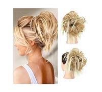 Bollos desordenados de cabello humano Moño de pelo desordenado for mujer, extensiones de cabello, postizo rizado, moño sintético ondulado y desordenado, Updo despeinado Pieza de pelo de moño(Size:22H6