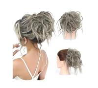 Bollos desordenados de cabello humano Moño de pelo desordenado for mujer, extensiones de cabello, postizo rizado, moño sintético ondulado y desordenado, Updo despeinado Pieza de pelo de moño(Size:6AH6