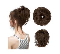Bollos desordenados de cabello humano Moño falso desordenado for mujer, banda rizada, postizo sintético, envoltura elástica, moño de pelo, cola Cheveux, Updo Pieza de pelo de moño(Color:10)