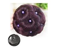 Bollos desordenados de cabello humano Moño for el cabello Moño de cola de caballo Garra sintética artificial en cola de caballo Extensión del cabello Postizo for mujer Colas de caballo Moño rizado y r