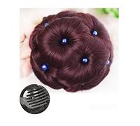 Bollos desordenados de cabello humano Moño for el cabello Moño de cola de caballo Garra sintética artificial en cola de caballo Extensión del cabello Postizo for mujer Colas de caballo Moño rizado y r