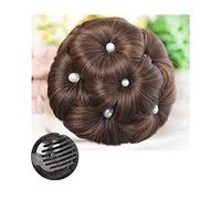Bollos desordenados de cabello humano Moño for el cabello Moño de cola de caballo Garra sintética artificial en cola de caballo Extensión del cabello Postizo for mujer Colas de caballo Moño rizado y r