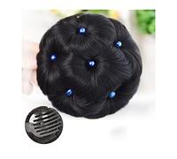 Bollos desordenados de cabello humano Moño for el cabello Moño de cola de caballo Garra sintética artificial en cola de caballo Extensión del cabello Postizo for mujer Colas de caballo Moño rizado y r