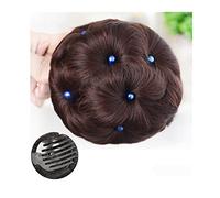 Bollos desordenados de cabello humano Moño for el cabello Moño de cola de caballo Garra sintética artificial en cola de caballo Extensión del cabello Postizo for mujer Colas de caballo Moño rizado y r