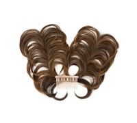 Bollos desordenados de cabello humano Moño sintético desordenado for mujer, peine lateral con Clip, moño de pelo Natural, liso, versátil, estilos ajustables Pieza de pelo de moño(Color:Iced Mocha)