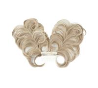 Bollos desordenados de cabello humano Moño sintético desordenado for mujer, peine lateral con Clip, moño de pelo Natural, liso, versátil, estilos ajustables Pieza de pelo de moño(Color:Dirty Blonde)