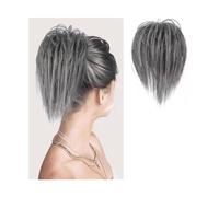 Bollos desordenados de cabello humano Pieza de pelo de moño desordenado, Clip de garra, extensiones de moño de pelo desordenado, Updo despeinado, piezas de cabello rizado ondulado for mujeres, Clip de
