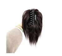 Bollos desordenados de cabello humano Pieza de pelo de moño desordenado, pinza en forma de garra, moño for el pelo, pieza de pelo for mujer, extensión de cola de caballo alta, corta y recta, pelo sint