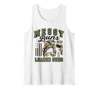 Bollos desordenados y Armas cargadas Funny Patriotic Pro Gun Women Camiseta sin Mangas