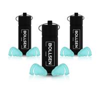 BOLLSEN Tapones para los oídos para niños - Reducción de ruido de 24 dB SNR y tapones impermeables para nadar, dormir, viajar y usar en la escuela - Tapones reutilizables y cómodos para niños. (3)