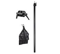 BOLLUMA Brazo de extensión con cabezal de agarre y bolsa de arena, brazo telescópico de 79-140 cm para soporte de luz, trípode, micrófono, caja de luz, para estudio fotográfico, fotografía de video