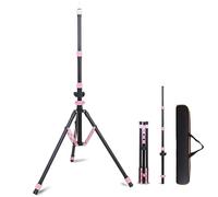 BOLLUMA Soporte de luz portátil de 200 cm, trípode de viaje de aluminio para fotografía, brazo extraíble, carga de 3 kg, ligero estudio al aire libre para anillo, luz flash, Speedlite Softbox cámara