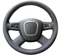 BOLNEY Funda de Cuero Negro para Volante de Coche,para Audi A4 B8 2009-2011, Funda para Volante de Coche Cosida a Mano