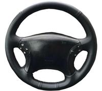 BOLNEY Funda de Cuero Negro para Volante de Coche,para Mercedes Benz W203 C-Class 2001-2007, Funda para Volante de Coche Cosida a Mano