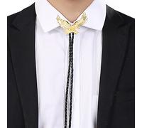 Bolo Tie For Men - Corbata De Cuerda De Cuero De Águila Voladora Vintage Regalo De Boda, Accesorios De Camisa De Traje De Hombre Y Mujer Esmoquin Collar De Estilo Que Combina Con Todo,Golden,One Si
