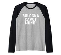 Bologna Caput Mundi Città Simpatica Uomo Donna Bambino Camiseta Manga Raglan