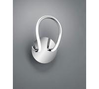Reality, Aplique, Bologna incl. 1 x LED,SMD,11,5 Watt,4000K,1300 Lm. Plástico, Blanco, Cuerpo: Metal, Cromo A:15,0cm, A:26,0cm, P:15,0cm Regulable mediante interruptor,Montaje de la pared,IP20,4000K