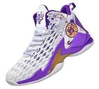 Bolognifi Men's Anti Slip and Wear-Resistant Training Basketball Shoes Regalos(Purple,45 EU)