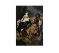 Bolome Esteban Murillo The Flight Into Egypt - Póster impreso en lienzo (50 x 75 cm)