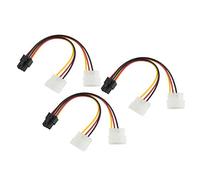 Bolongking Adaptador de cable de alimentación PCIe de 6 pines a 2 x 4 pines Molex LP4 - 6 pulgadas / 15 cm (paquete de 3)